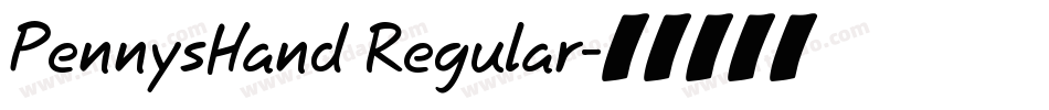 PennysHand Regular字体转换
